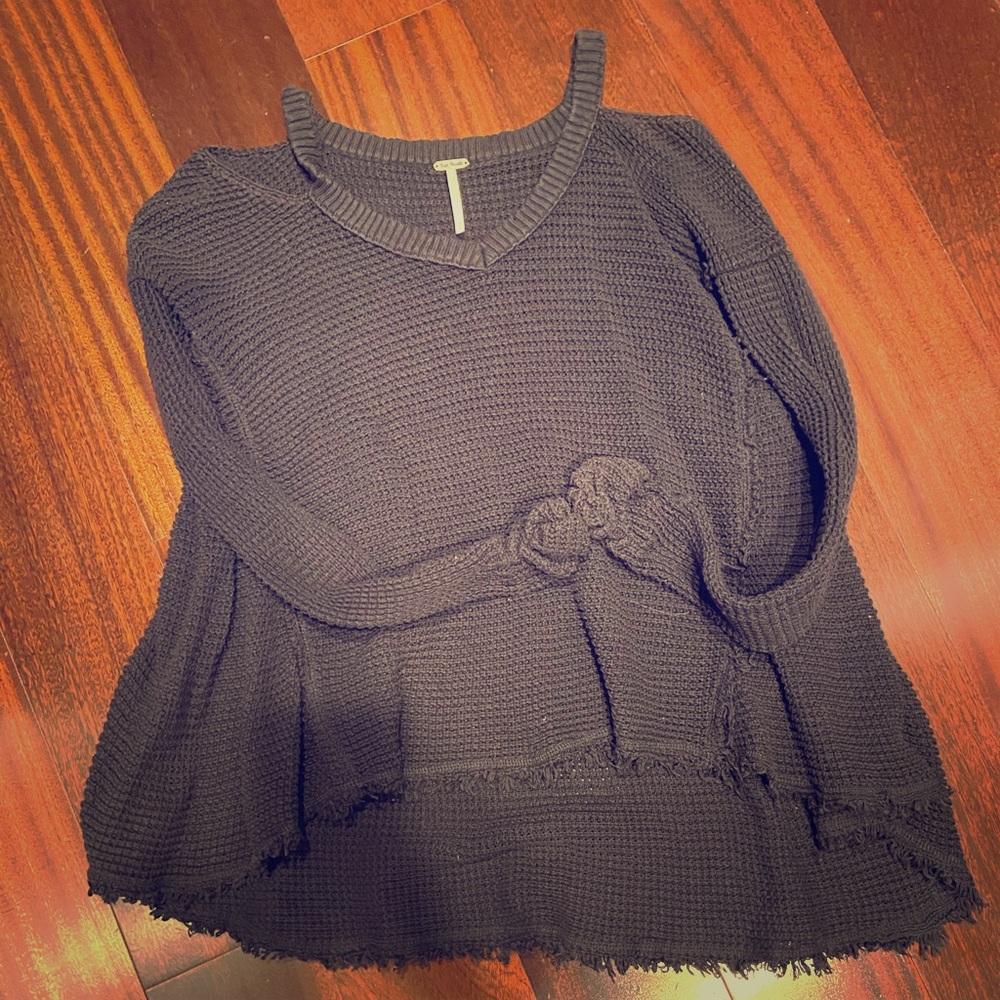 Free People cold shoulder sweater.